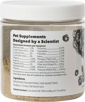 Show full view: InClover DailyMulti Powder Supplement for Dogs & Cats, 100-gm jar slide 5 of 9