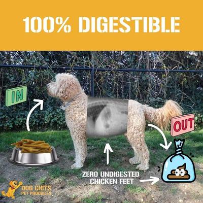 Show full view: Dog Chits Chicken Feet Dog Natural Chew Treats, 30 count slide 7 of 7