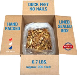 Dog Chits Nails Removed Duck Feet Dog Natural Chew Treats, 6.7-lb box