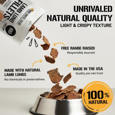 Show full view: Dog Chits Lamb Lung Filets Dog Natural Chew Treats, 10-oz bag slide 6 of 8