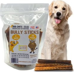 Dog Chits 6-in Zero Odor Beef Bully Sticks Dog Treats, 20 count