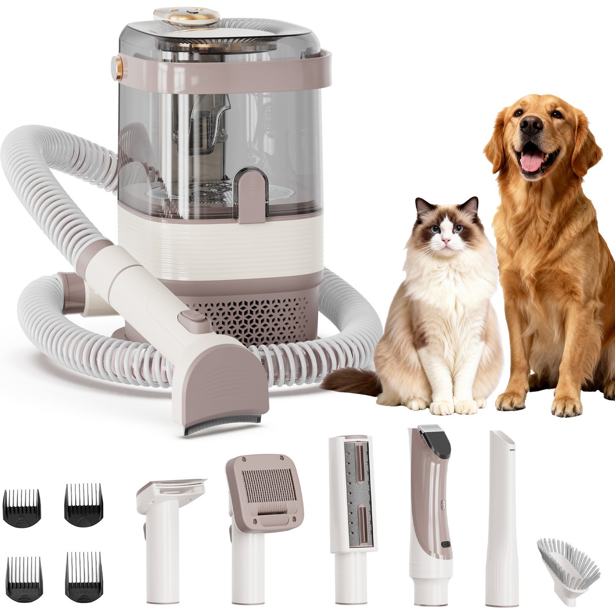 PATPET 3.2L Dog & Cat Grooming Vacuum Kit
