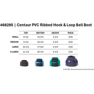 Centaur PVC Ribbed Hook & Loop Horse Bell Boots, Pink, Large