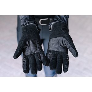 Ovation Lds Polar Suede Fleece Barn Glove, Black/Black, Medium
