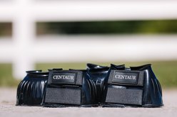 Centaur PVC Ribbed Hook & Loop Horse Bell Boots, Black, X-Large slide 2 of 6