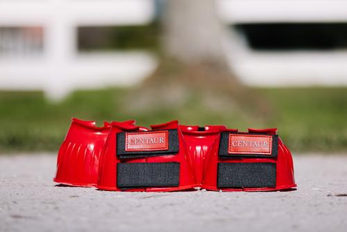 Show full view: Centaur PVC HL Rib Horse Bell Boot, Red, X-Large slide 3 of 5