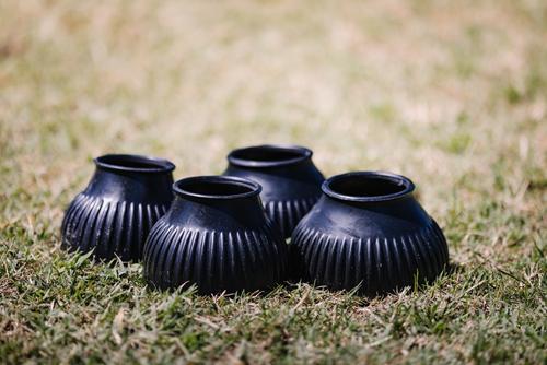 Show full view: Centaur ECO Thick Rib Horse Bell Boots, Black, X-Large slide 4 of 7