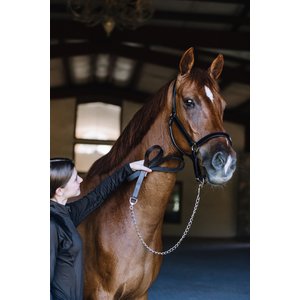 Camelot Leather Horse Lead with Chain, Brown, 30-in