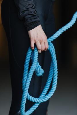 Show full view: Equi-Essentials 3-Ply Cotton Horse Lead with Chrome Plated Snap, 8-ft, Turquoise slide 3 of 5