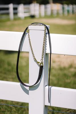 Show full view: Camelot Leather Horse Lead with Chain, Brown, 30-in slide 4 of 7