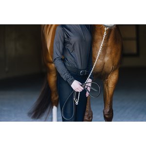 Camelot Leather Horse Lead with Chain, Brown, 30-in