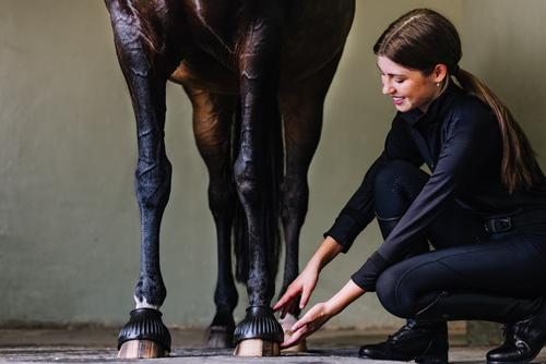 Show full view: Centaur ECO Thick Rib Horse Bell Boots, Black, X-Large slide 2 of 7