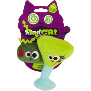 Mad Cat Olive Meowtini Cat Toy with Catnip, Multicolor, 2 count
