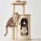 Show in main carousel: NonoPets Multi-Level Space-Saving Modern Cat Tree Tower & Condo with Bed slide 1 of 8