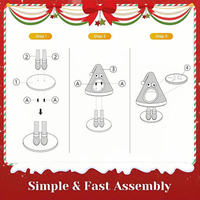 Show full view: NonoPets Christmas Gnome Cat House, Scratching Post, 2-in-1 Cozy Bed, Play Tower & Condo slide 5 of 7