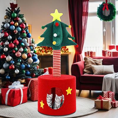 Show full view: NonoPets Christmas 33.5-in Cat Tree, Condo & Scratching Post with Cozy Hideout slide 6 of 7