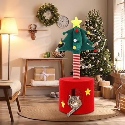 Show full view: NonoPets Christmas 33.5-in Cat Tree, Condo & Scratching Post with Cozy Hideout slide 4 of 7