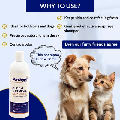 Show full view: Pershyra Aloe & Oatmeal Anti-Itch Dog Shampoo, 16-fl oz slide 7 of 8