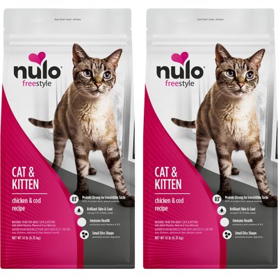 Nulo Nulo Freestyle Chicken & Cod Recipe Grain-Free Dry Cat & Kitten Food, 28-lb bundle