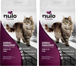 Nulo Freestyle Hairball Management Turkey & Cod Recipe Grain-Free Dry Cat Food, 28-lb bundle 