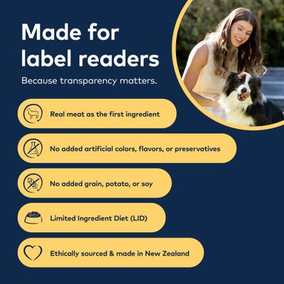 Show full view: ZIWI Peak Beef Grain-Free Air-Dried Dog Food, 3.5-oz pouch slide 7 of 12