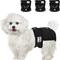 Show in main carousel: SlowTon Washable Female Dog Diapers, Black, 3 count, X-Small: Newborn to 9-in waist slide 2 of 8