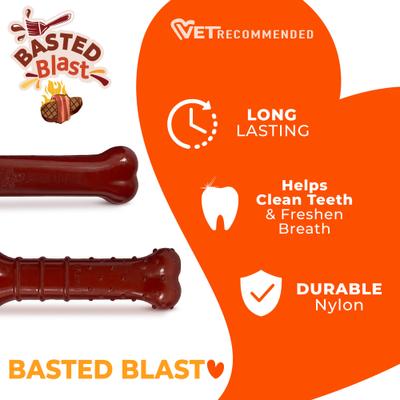 Show full view: Nylabone Power Chew Basted Blast Dual Flavored Dog Chew Toys, X-Small slide 4 of 13