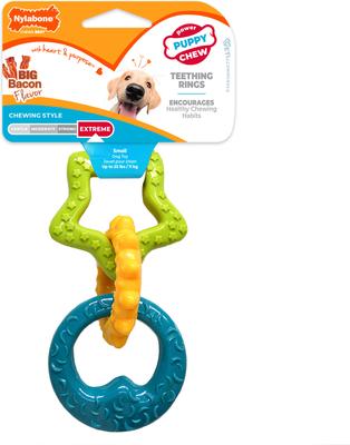 Show full view: Nylabone Teething Rings Puppy Chew Toy & Puppy Chow Healthy Start Salmon Flavor Training Dog Treats slide 2 of 10