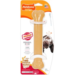 Nylabone Power Chew Peanut Butter Flavored Dog Chew Toy, Large