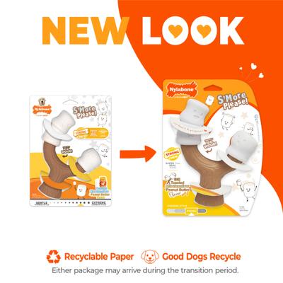 Show full view: Nylabone Strong Toasted Marshmallow Stick & Peanut Butter Flavor Tough Dog Chew Toy, Brown, Large/Giant slide 2 of 12