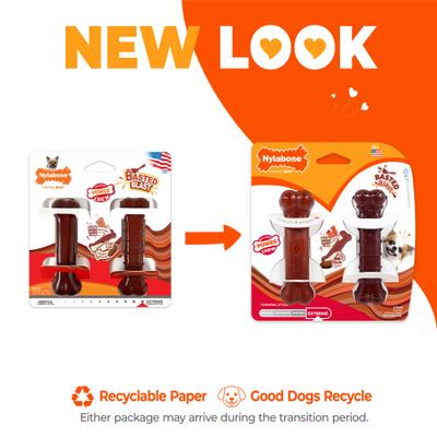 Show full view: Nylabone Power Chew Basted Blast Dual Flavored Dog Chew Toys, X-Small slide 2 of 13