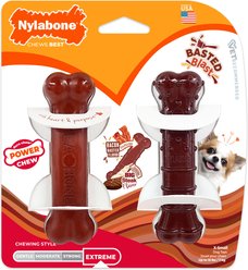 Nylabone Power Chew Basted Blast Dual Flavored Dog Chew Toys, X-Small