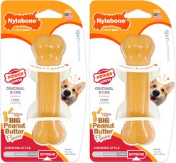Nylabone Power Chew Peanut Butter Flavored Dog Chew Toy, Small, 2 count