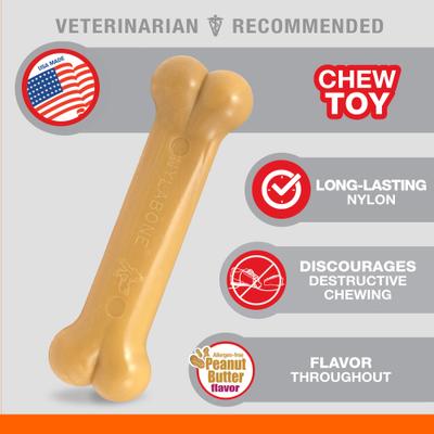 Show full view: Nylabone Power Chew Peanut Butter Flavored Dog Chew Toy, Small slide 3 of 13