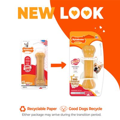 Show full view: Nylabone Power Chew Peanut Butter Flavored Dog Chew Toy, Small slide 2 of 13