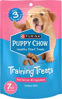 Show full view: Nylabone Teething Rings Puppy Chew Toy & Puppy Chow Healthy Start Salmon Flavor Training Dog Treats slide 6 of 10