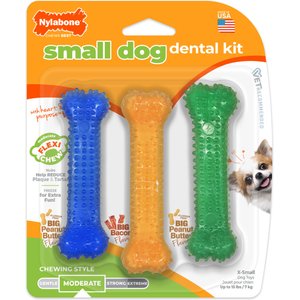 Nylabone FlexiChew Dog Dental Variety, 3 Pack, X-Small
