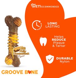 Nylabone Power Chew Flavor Frenzy Cheesesteak Flavored Dog Chew Toy, Medium slide 2 of 8