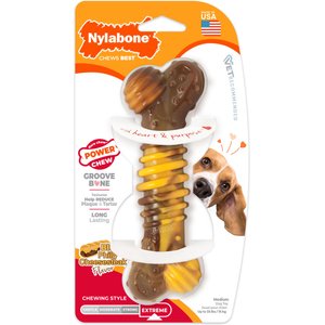 Nylabone Power Chew Flavor Frenzy Cheesesteak Flavored Dog Chew Toy, Medium