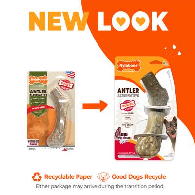 Show full view: Nylabone Antler Alternative Power Chew Dog Toy, Venison, Large slide 2 of 13