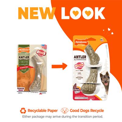 Show full view: Nylabone Antler Alternative Power Chew Dog Toy, Venison, Medium slide 2 of 13
