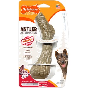 Nylabone Antler Alternative Power Chew Dog Toy, Venison, Medium
