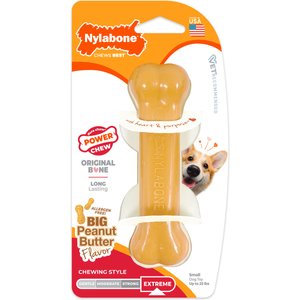 Nylabone Power Chew Peanut Butter Flavored Dog Chew Toy, Small