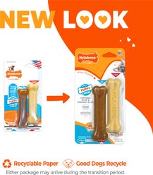 Nylabone Classic Puppy Chew Flavored Durable Chicken & Peanut Butter Brown Dog Chew Toy, X-Small, 2 count slide 2 of 9