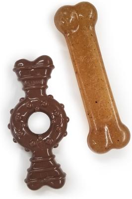 Show full view: Nylabone Just for Puppies Teething Chew Ring Flavor Medley & Chicken Dog Bone, X-Small, 2 count slide 9 of 13