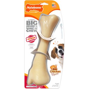Nylabone Power Chew Monster Bone Big Dog Chew Toy Chicken, XX-Large