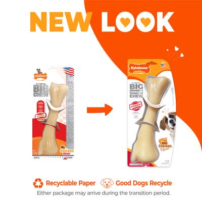 Show full view: Nylabone Power Chew Monster Bone Big Dog Chew Toy Chicken, XX-Large slide 2 of 13