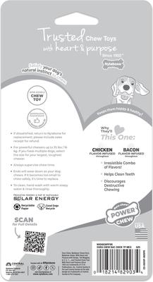 Show full view: Nylabone Power Chew Durable Dog Chew Toy, Bacon & Chicken Dog Treats, Medium, 2 count slide 9 of 13