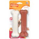 Nylabone Power Chew Durable Dog Chew Toy, Bacon & Chicken Dog Treats, Medium, 2 count