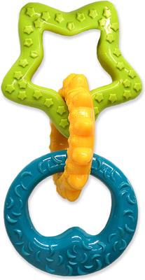 Show full view: Nylabone Puppy Power Chew Teething Toy Rings Dogs Bacon Yellow, Small  slide 8 of 13